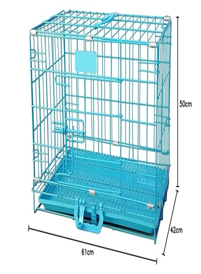 KittuPet قفص كلاب متين من KittuPet، قفص معدني قوي للكلاب الصغيرة والجراء، مقاس 24 بوصة (مقاس 24 بوصة، أزرق) - Image 2